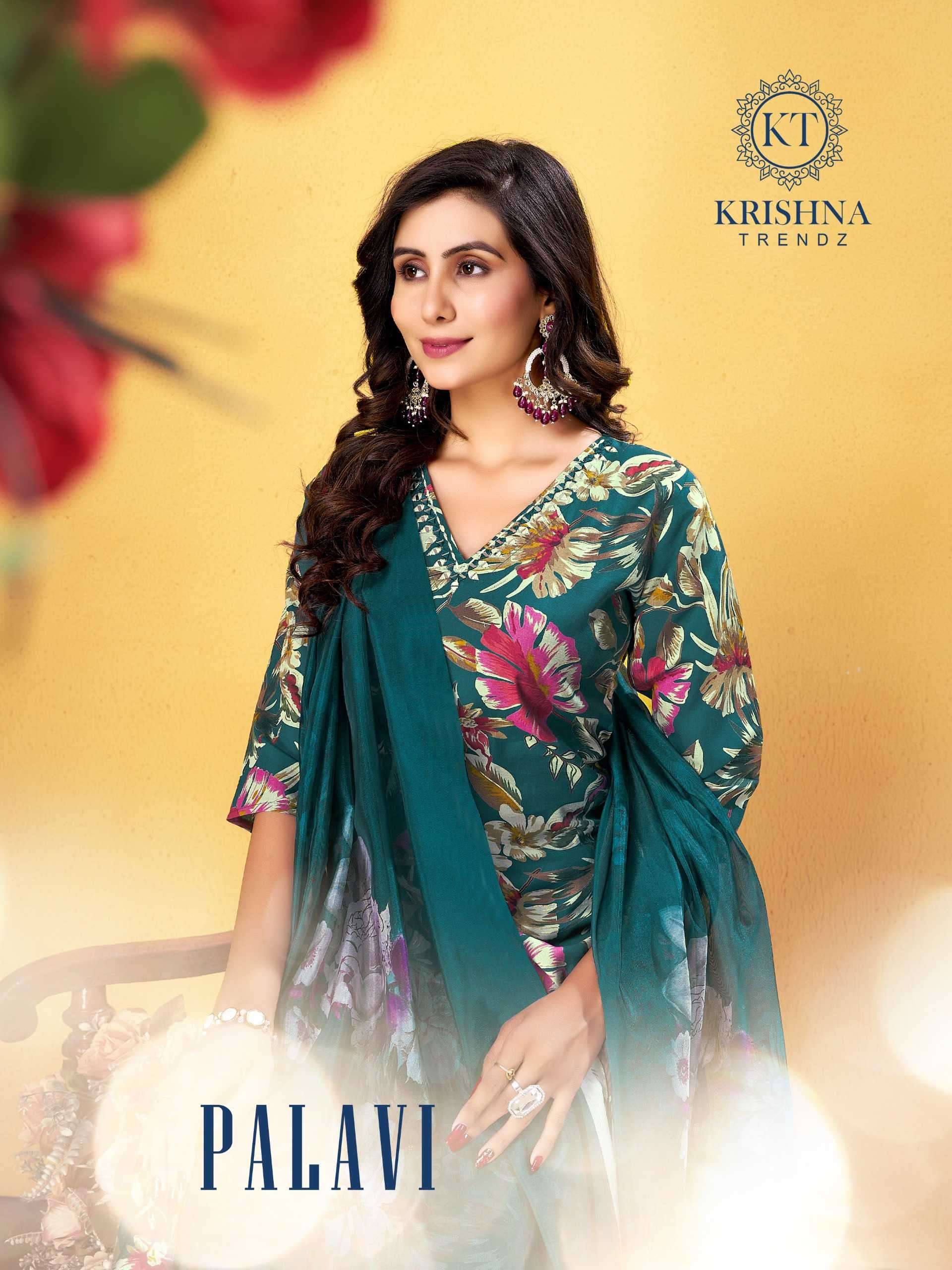 krishna trends palavi series 1001-1007 modal print readymade suit 