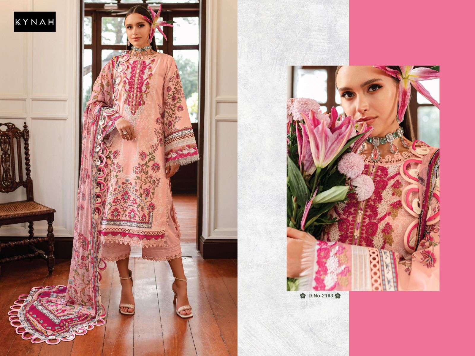 KYNAH LAWN COLLECTION  2163 designer  PURE LAWN PRINT suit 