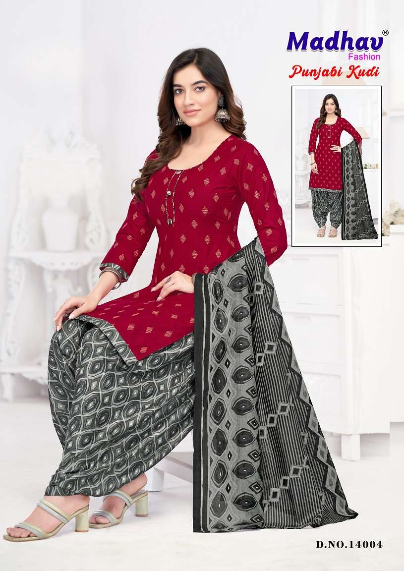 Madhav Punjabi Kudi Vol-14 series 14001-14010 heavy cotton suit 