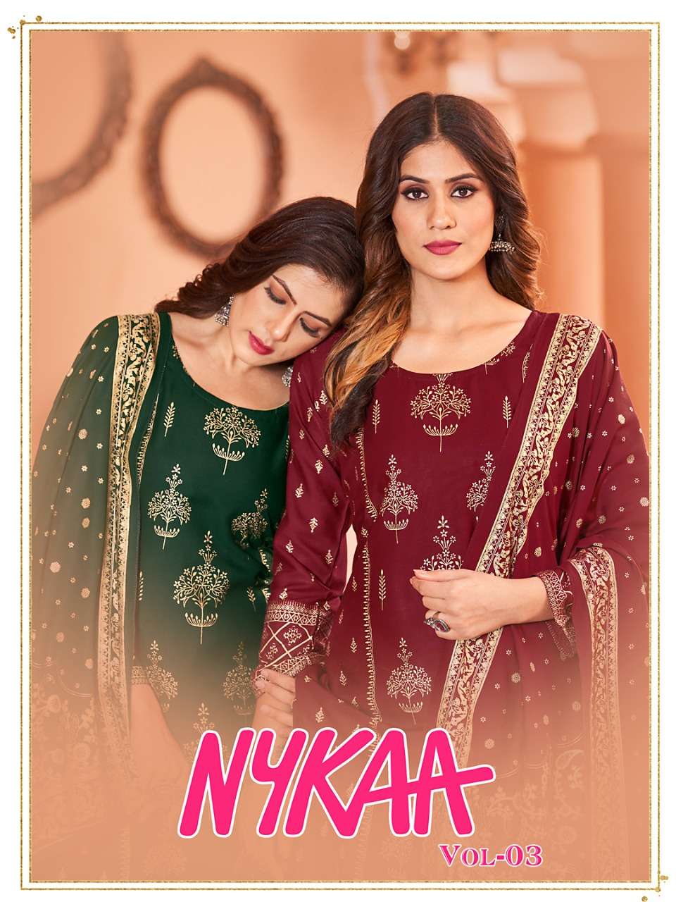 NYKAA Vol -3 designer Heavy 14kg Rayon suit