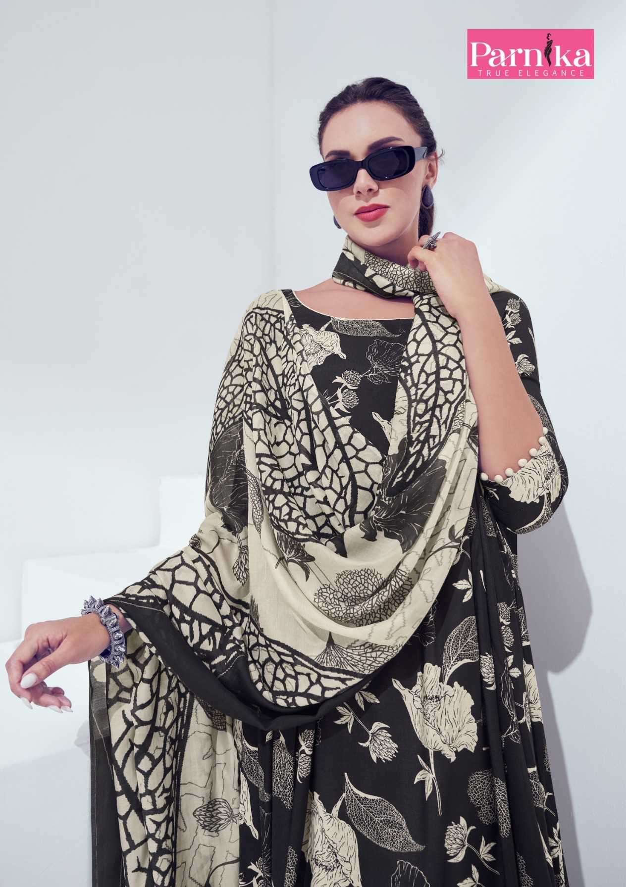 parnika solene series 1001-1006 silk printed suit 