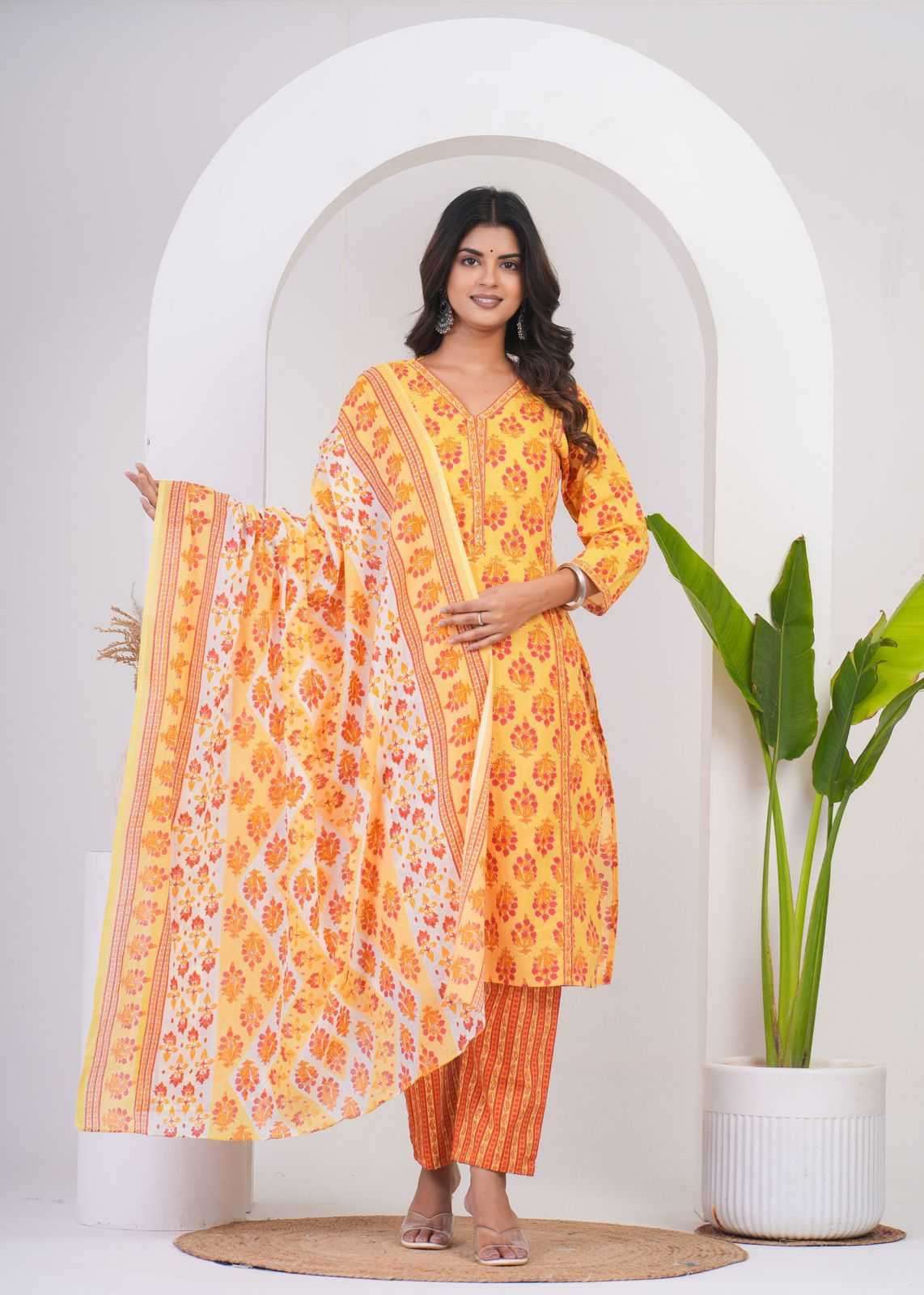 pr cotton 3 pc with handwork super hit design cotton print readymade suit