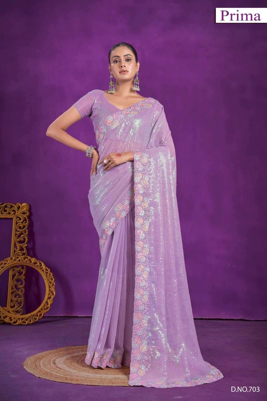 prima 701 to 705 hit design stylish simar event look saree