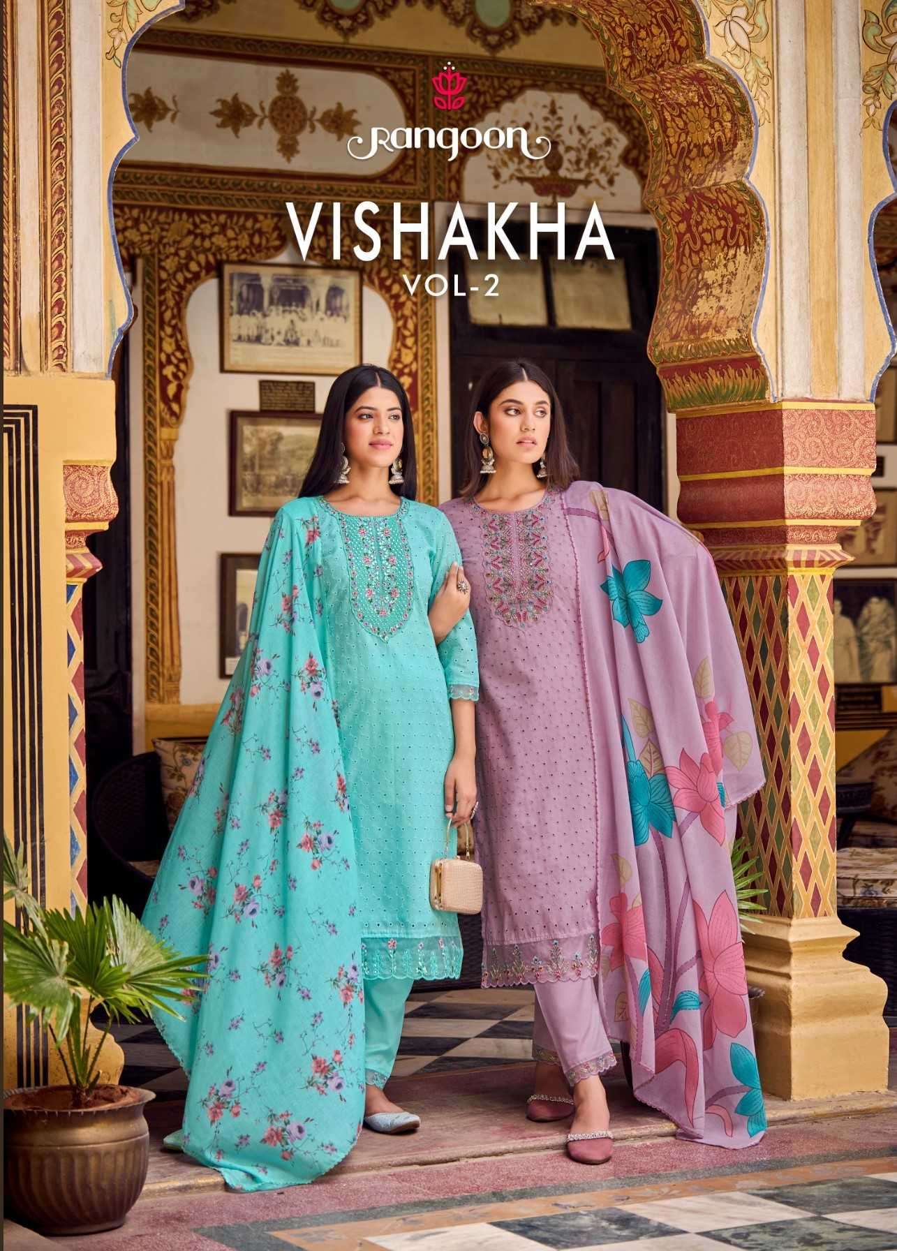 rangoon vishakha vol 2 series 5271-5276 Pure Cotton readymade suit 