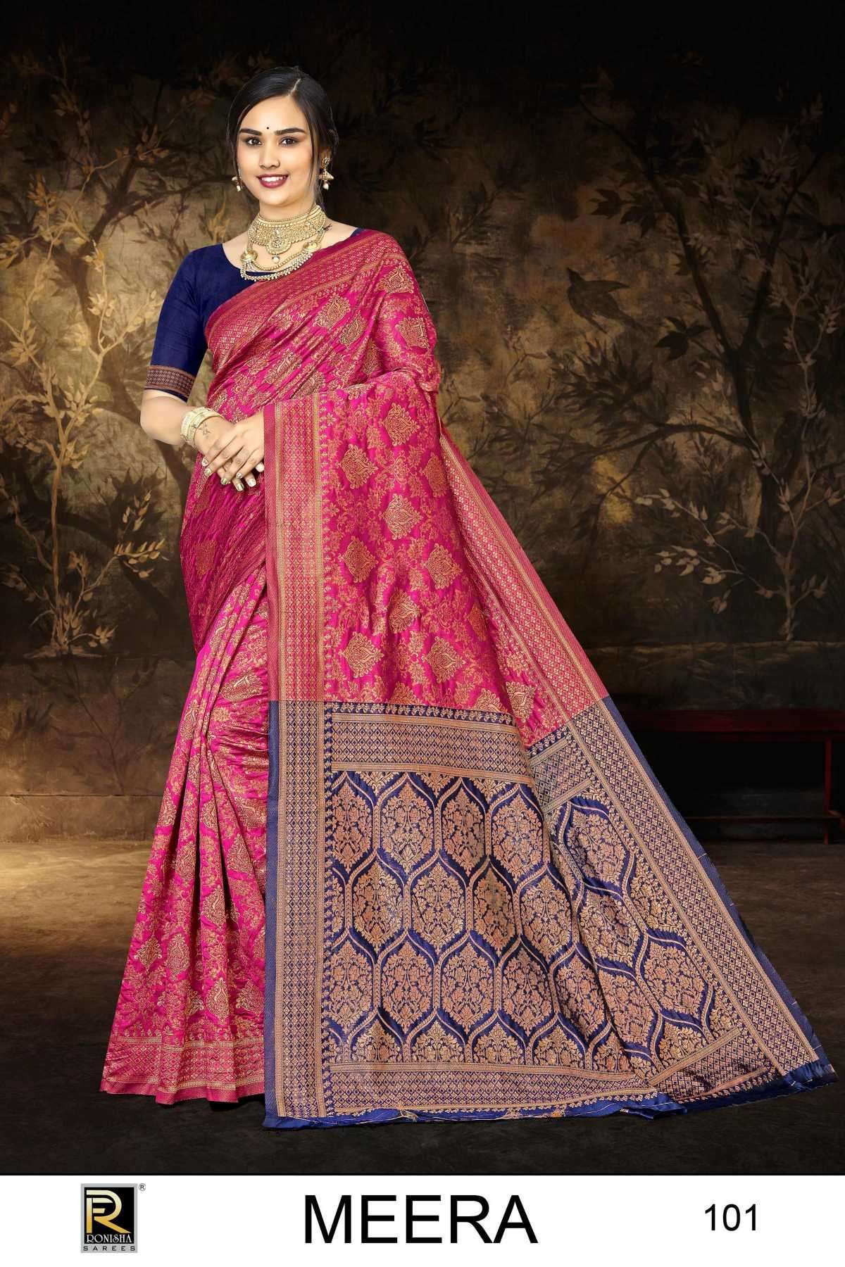 ranjna saree meera series 101-106 banarasi silk saree