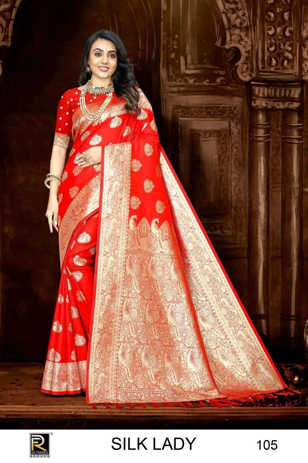 ranjna saree silk lady series 101-106 banarasi silk saree