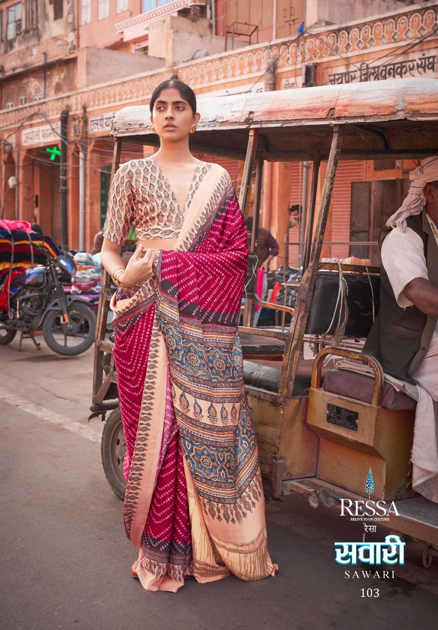 ressa sawari series 101-108 viscose saree