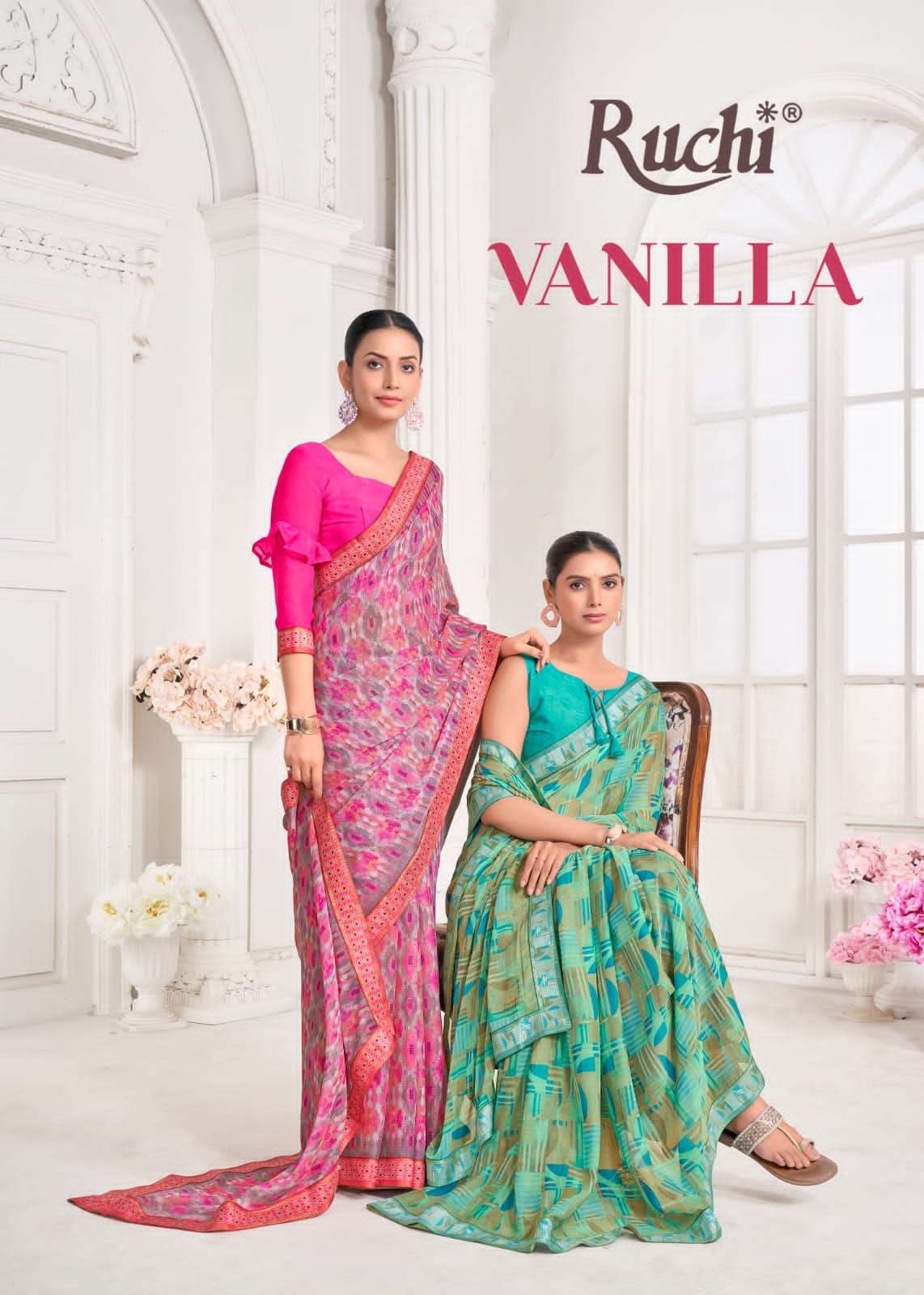Ruchi VANILLA series 23600 designer Chiffon Saree