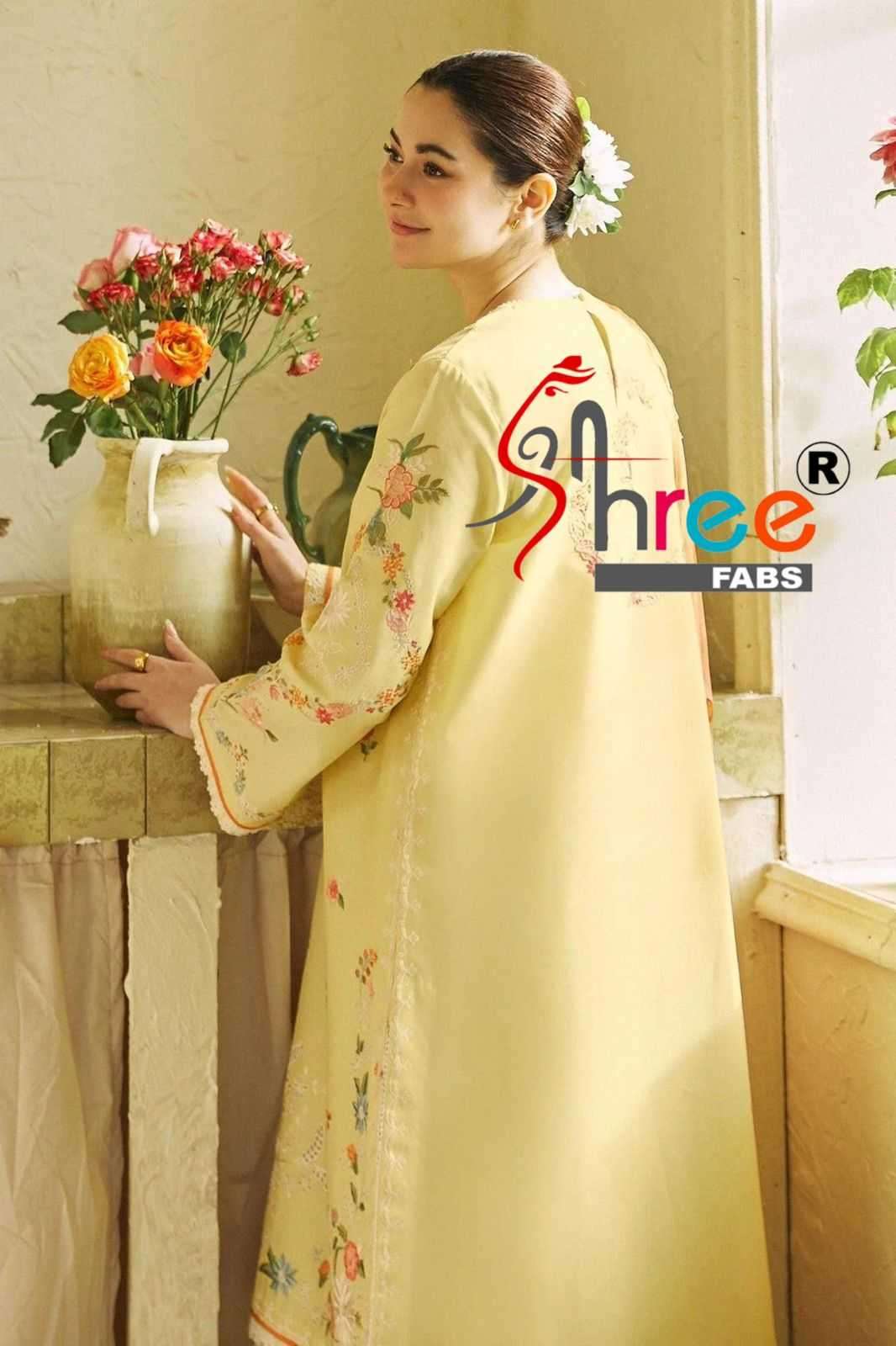 shree fabs R-1297 cambric cotton readymade suit 