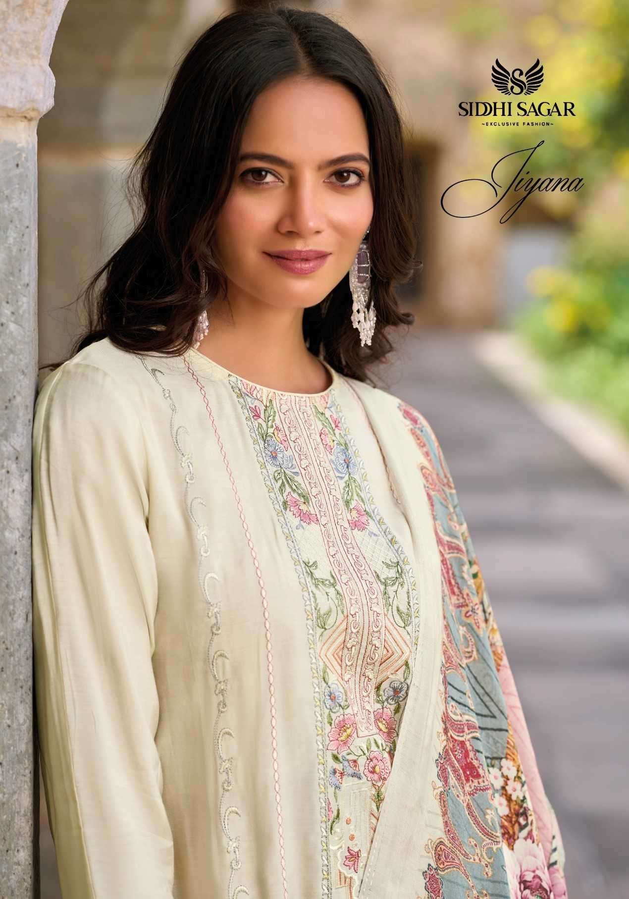 siddhi sagar jiyana series 1001-1006 pure Bemrg Musline silk suit