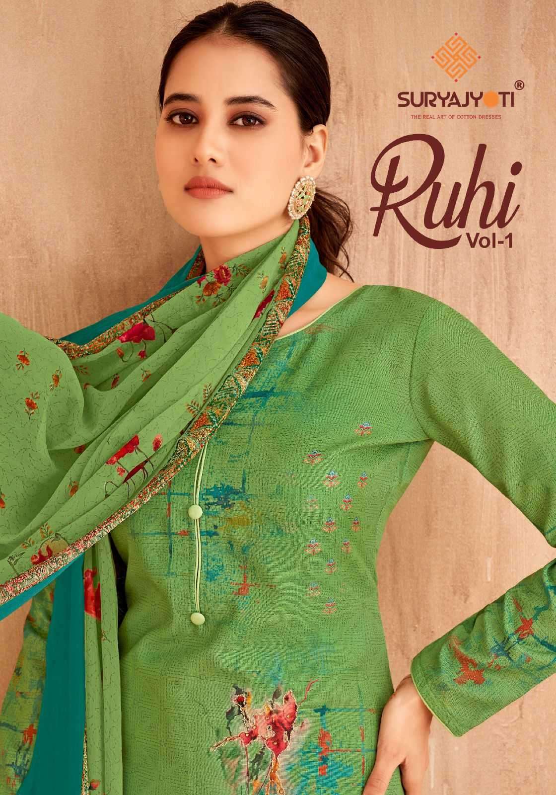 suryajyoti ruhi vol 1 series 1001-1006 cotton flex suit 