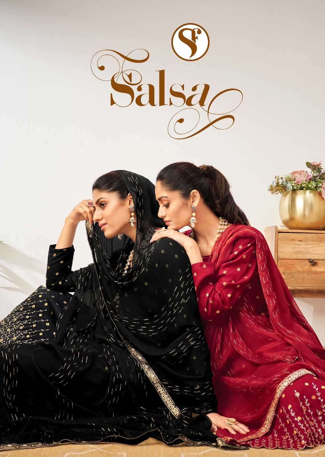 sweety fashion salsa series 1001-1008 Fancy Rayon readymade suit 