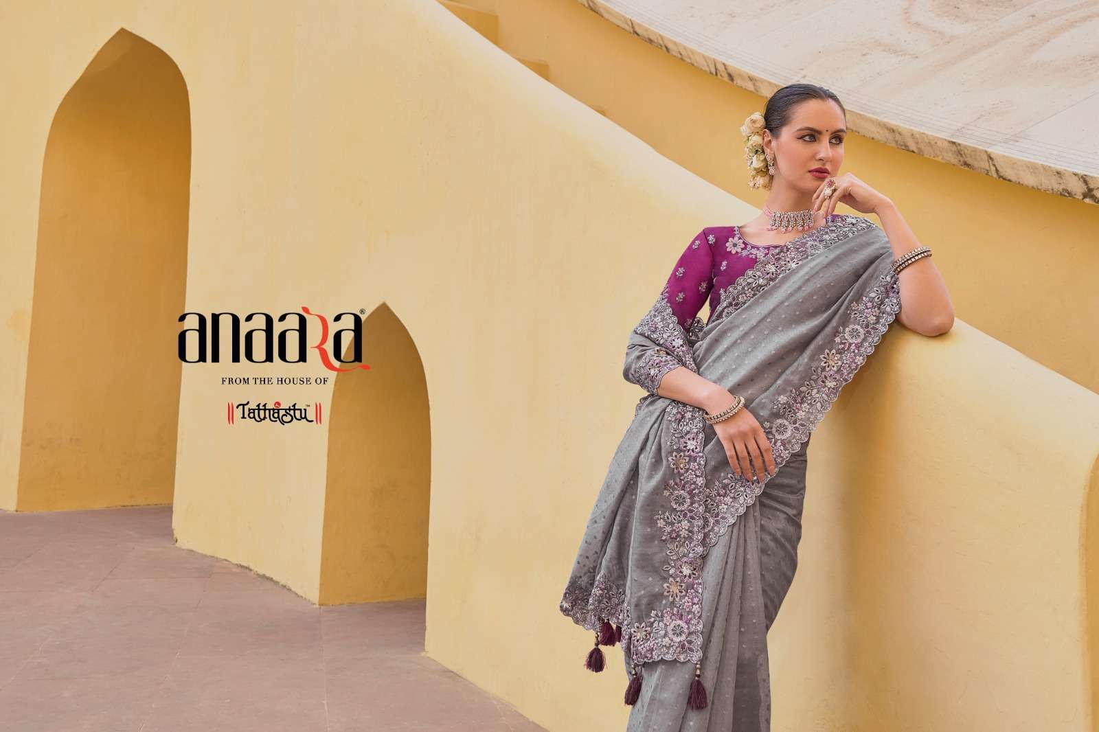 Tathastu Anaara 6900 Series designer Fancy Tissue Organza Silk saree