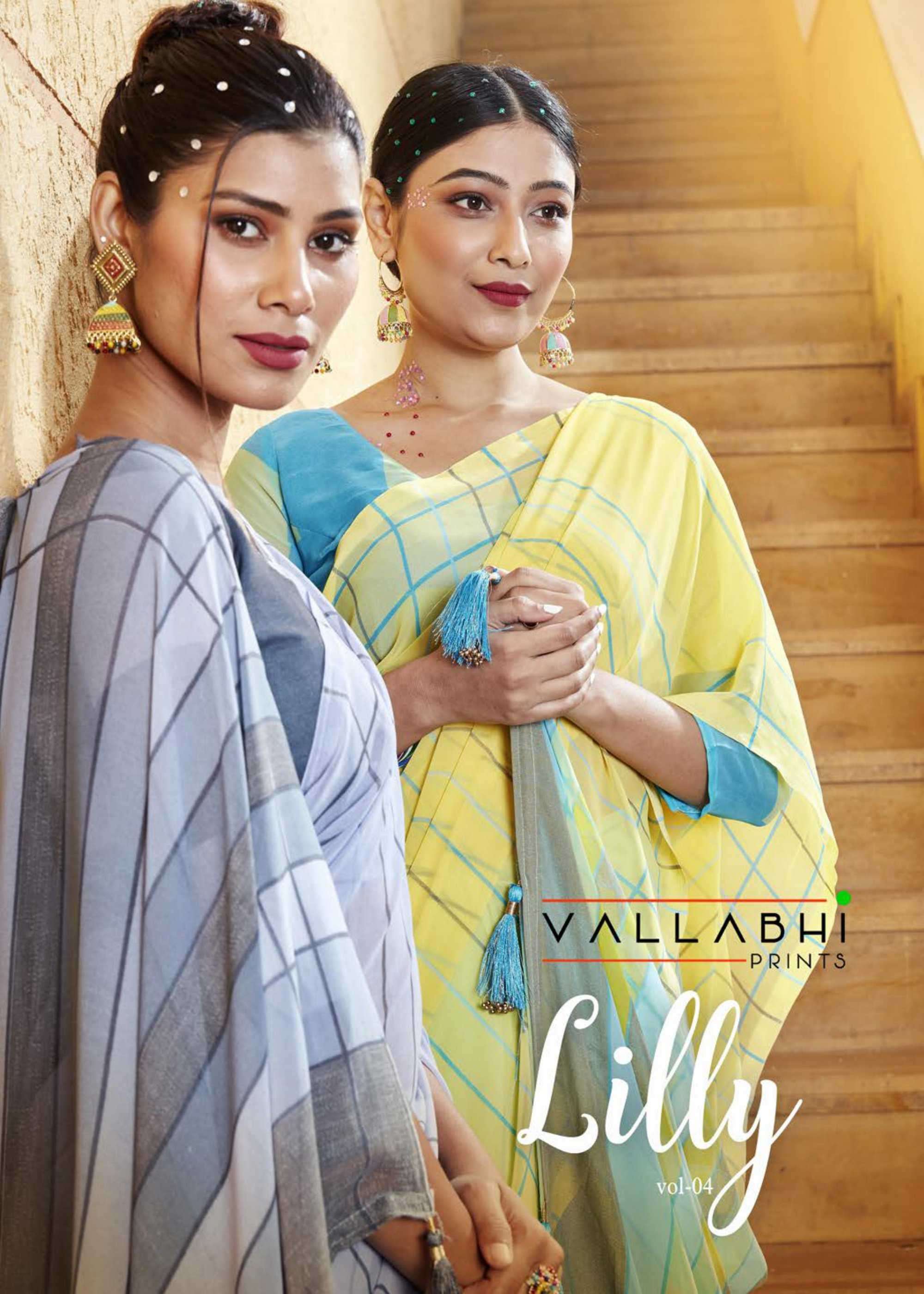 vallabhi print lilly vol 4 series 36741-36748 georgette saree