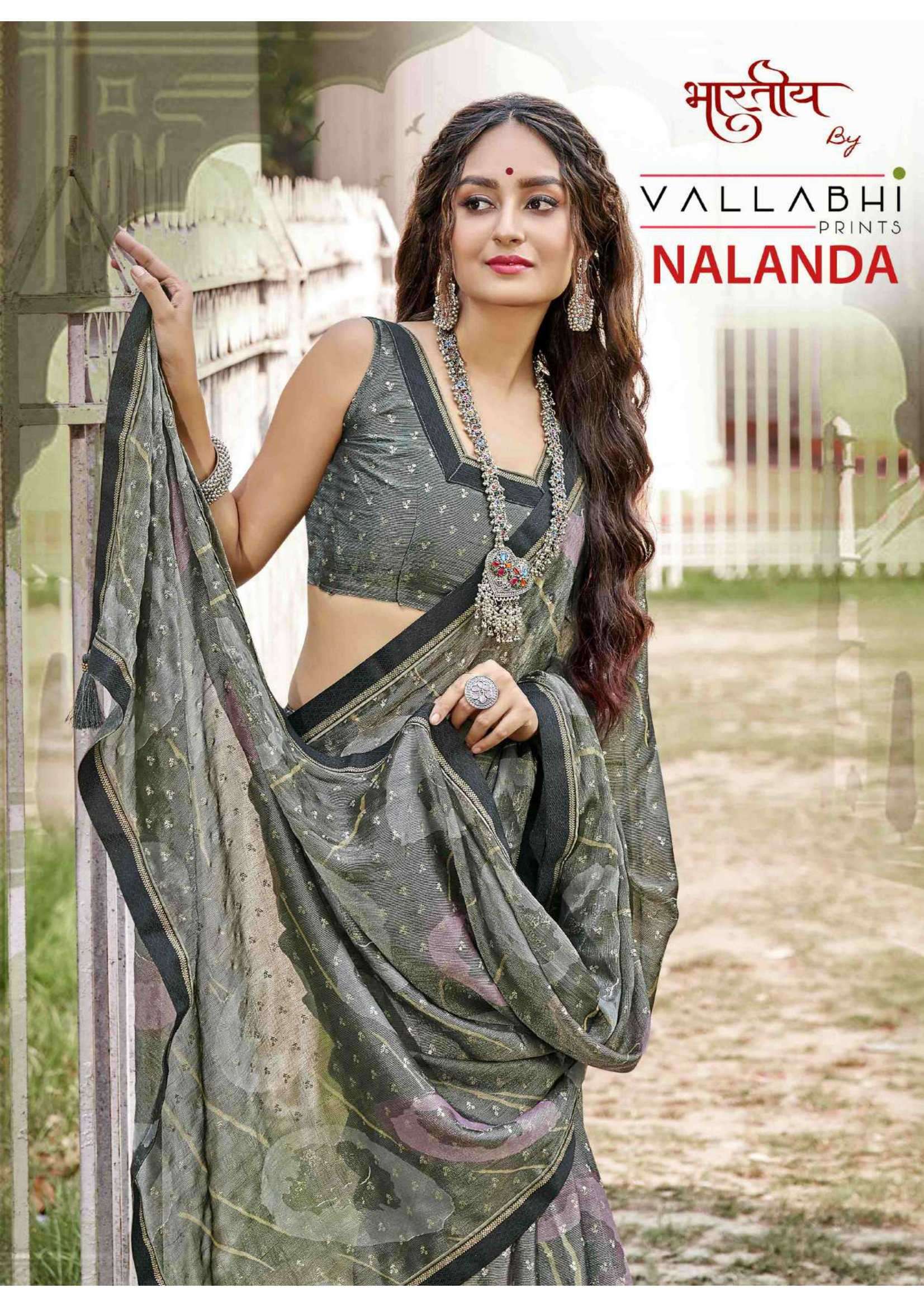 vallabhi print nalanda series 27401-27406 brasso saree