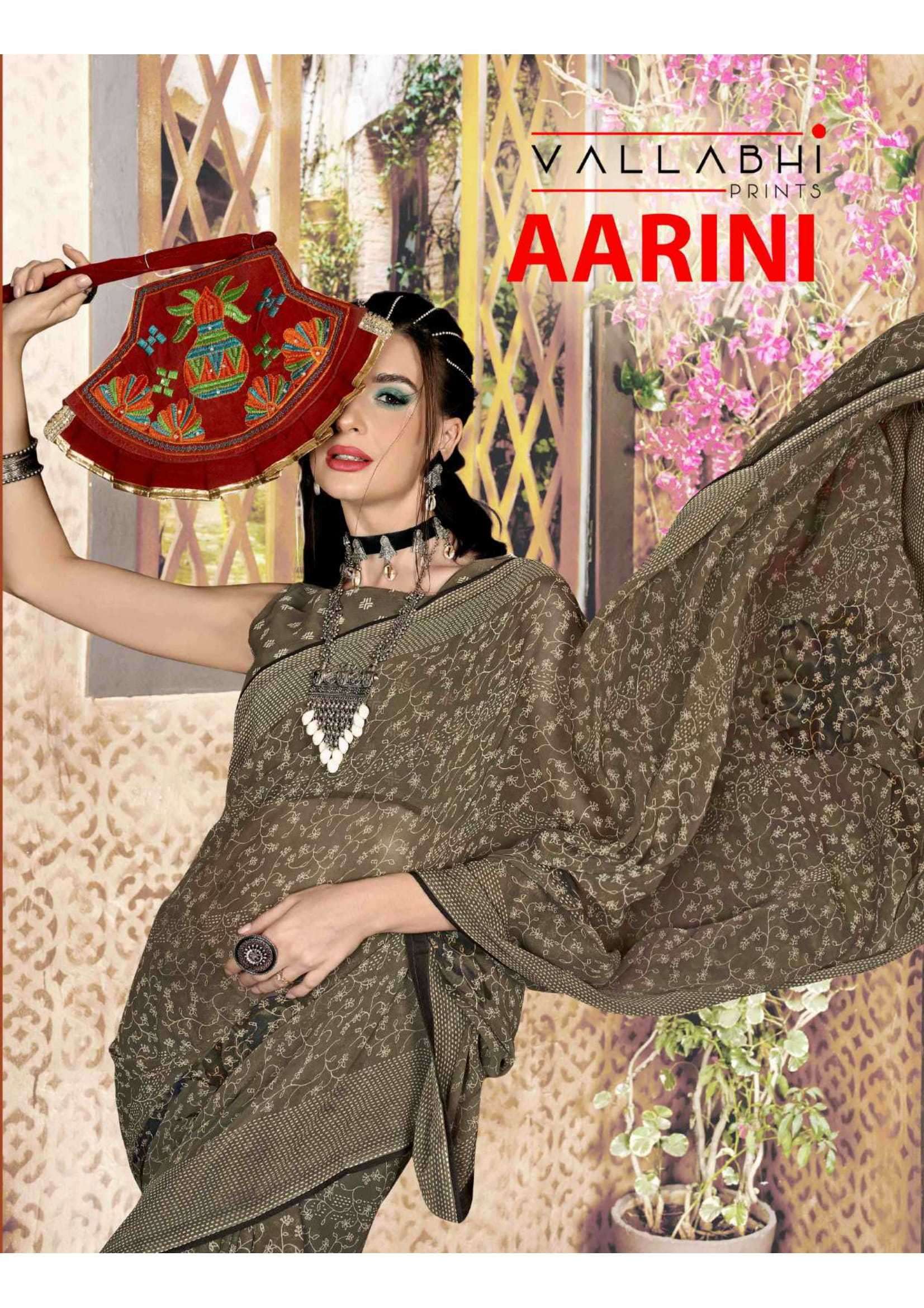 vallabhi prints aarini series 26321-26326 georgette saree