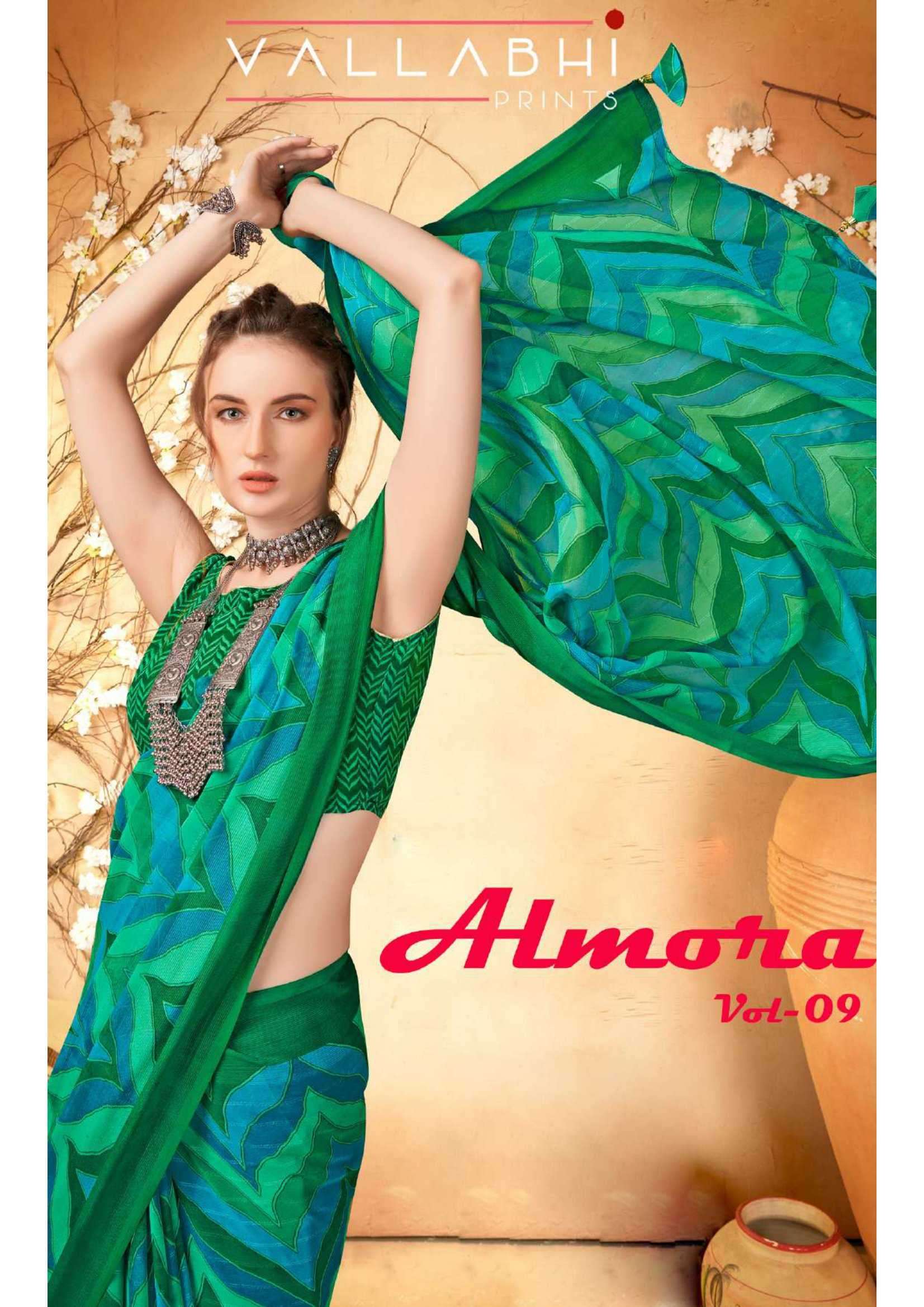 vallabhi prints almora vol 9 series 23851-23856 georgette saree