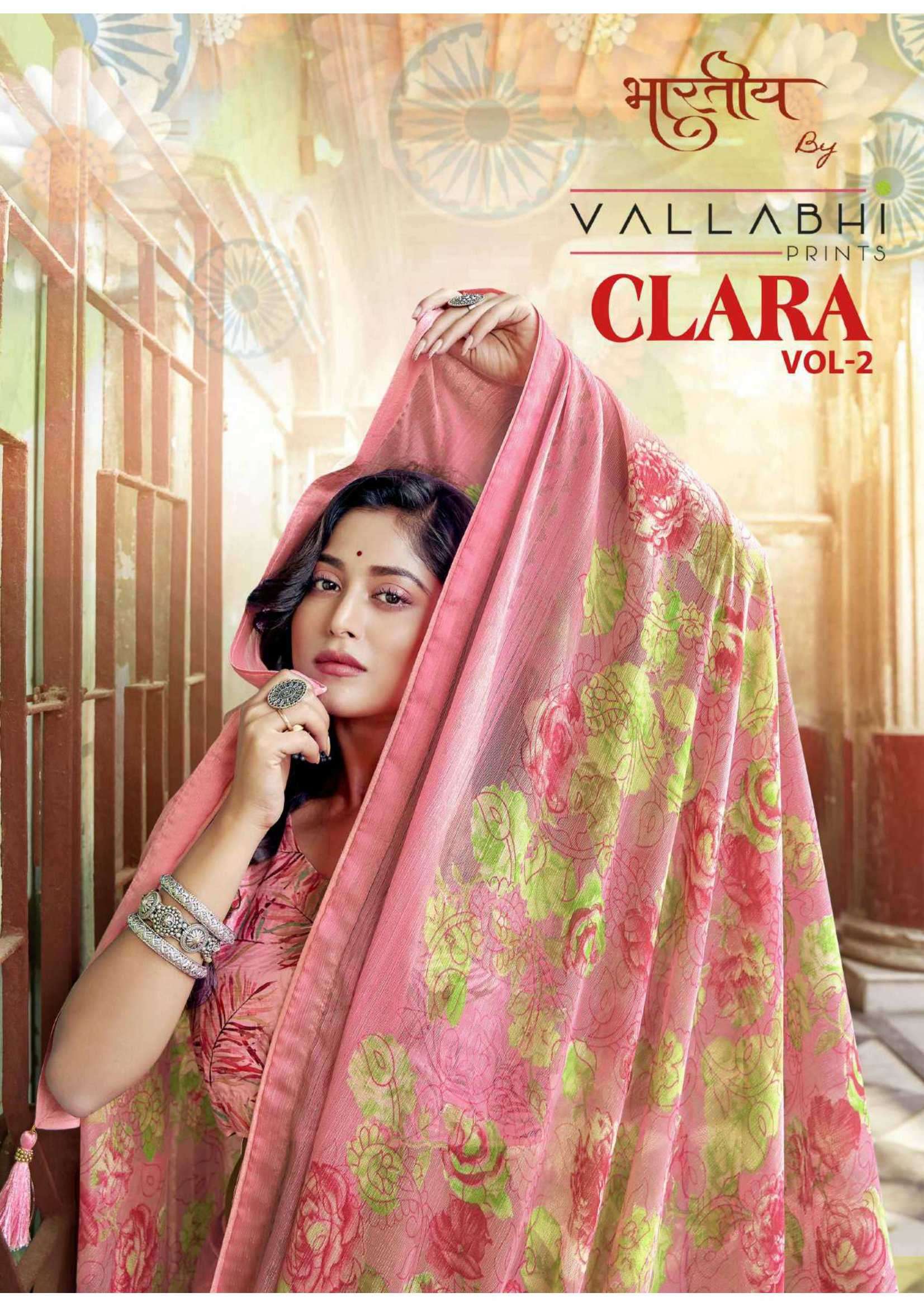 vallabhi prints clara vol 2 series 27121-27126 brasso saree