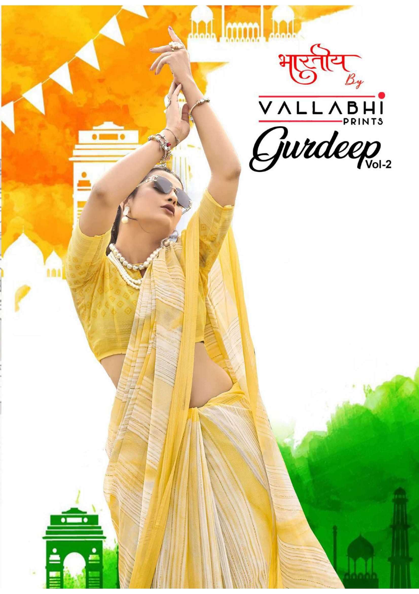 vallabhi prints gurdeep vol 2 series 160948-160953 georgette saree