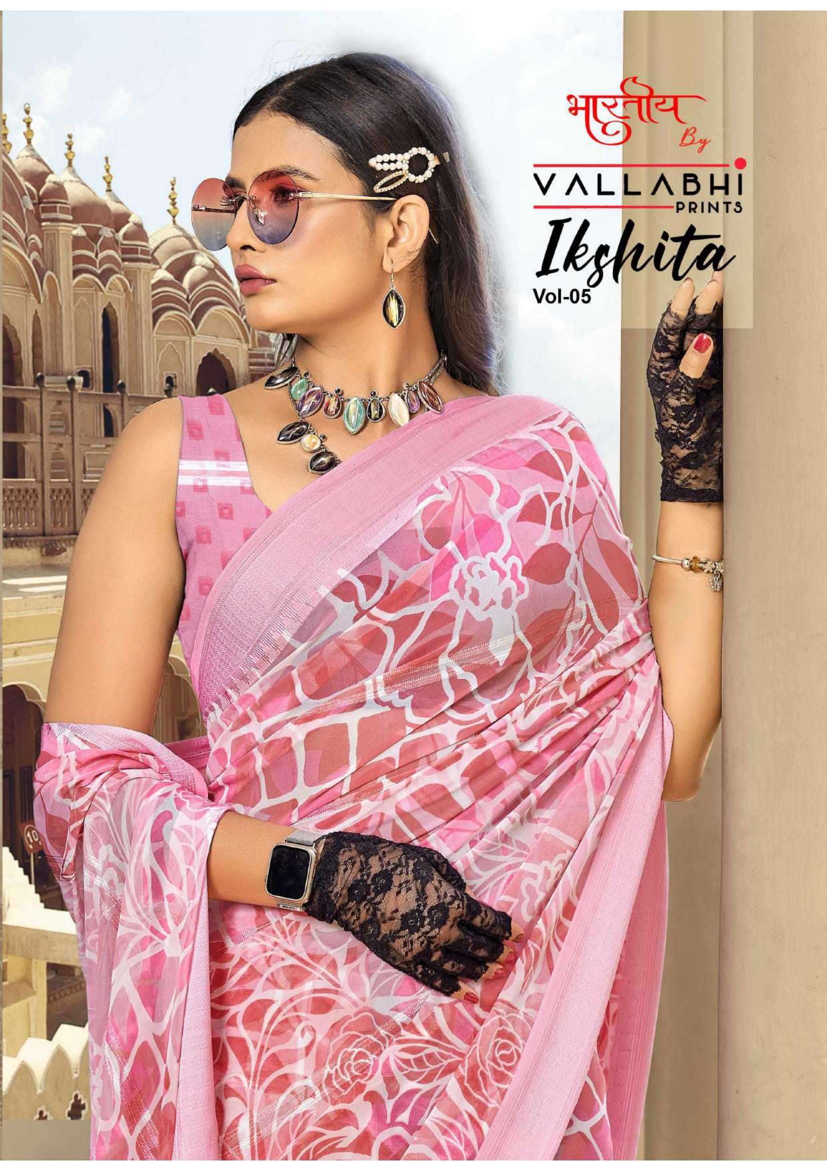 vallabhi prints ikshita vol 5 series 160991-160996 georgette sarees