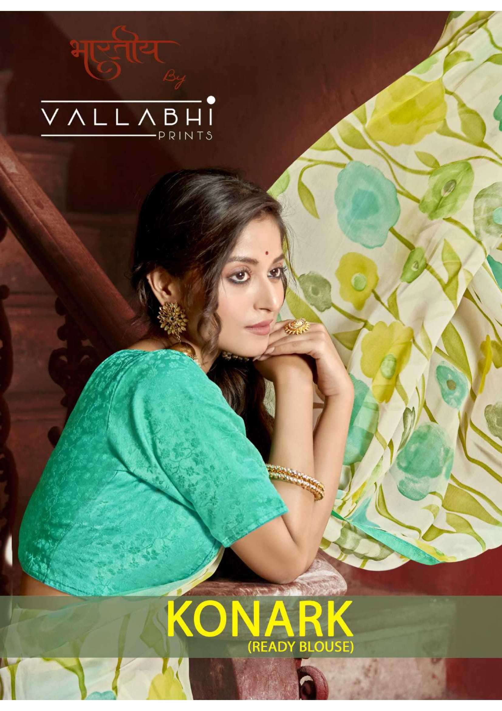 vallabhi prints konark series 27391-27396 georgette saree