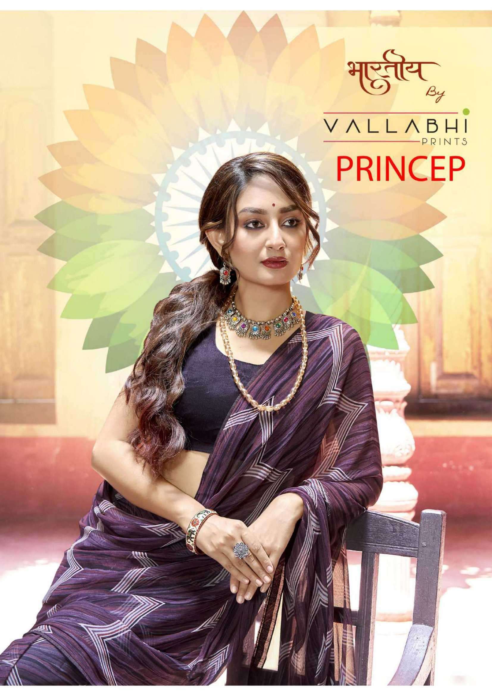 vallabhi prints princep series 27301-27306 georgette saree