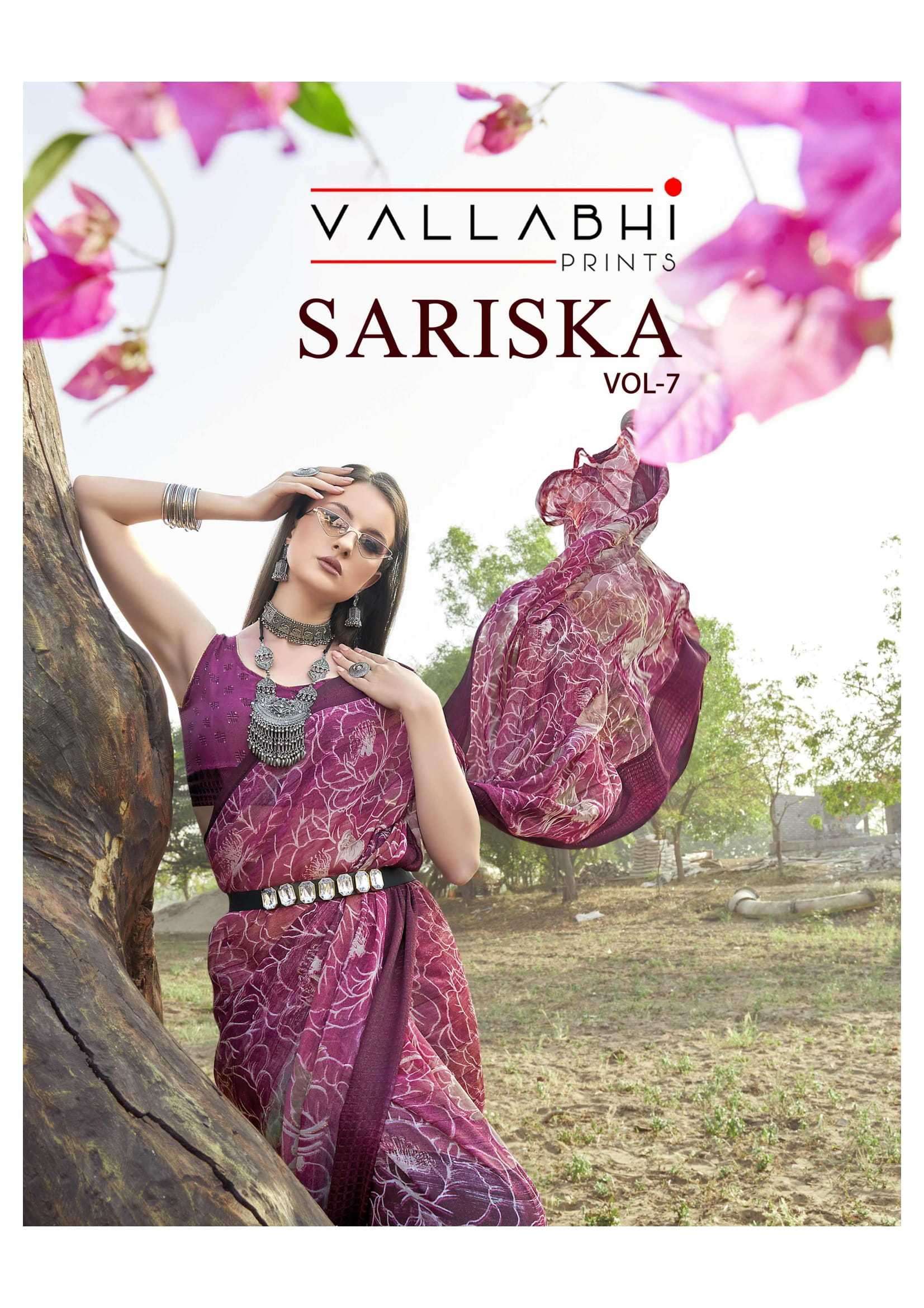 vallabhi prints sariska vol 7 series 26461-26466 georgette saree