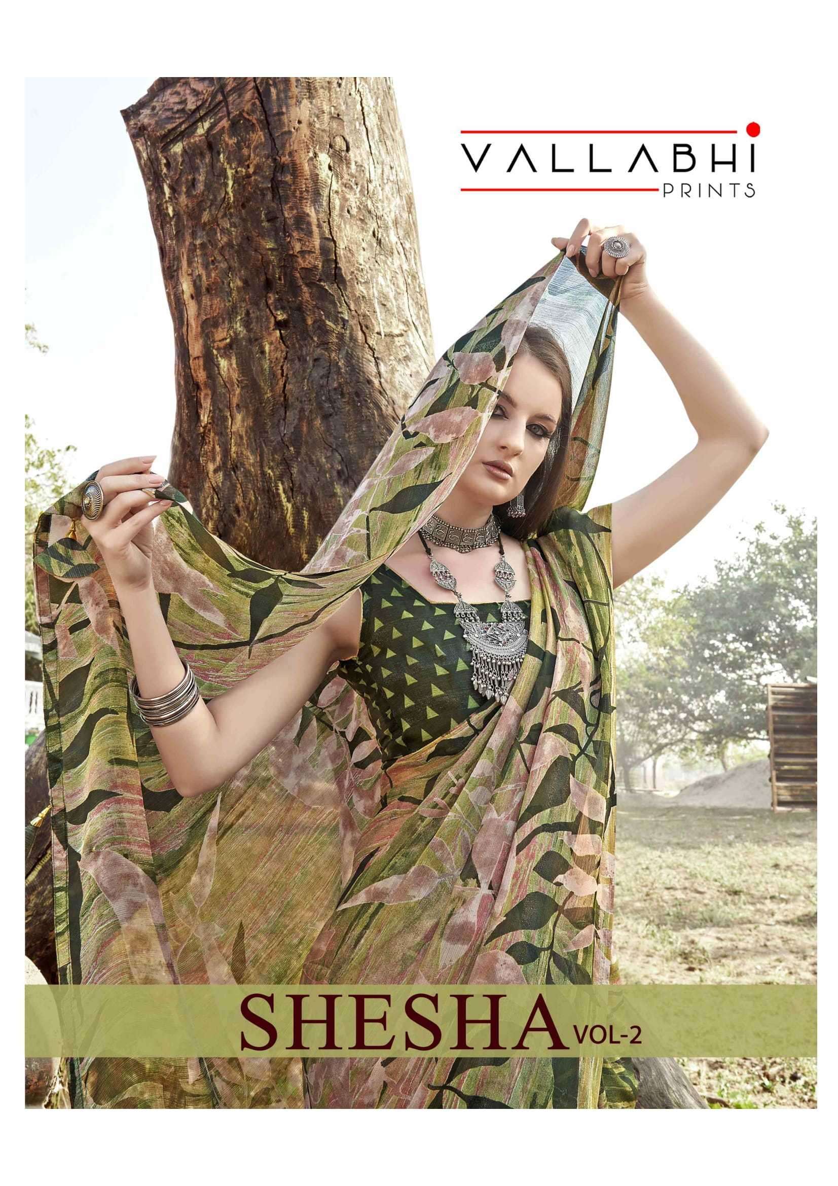 vallabhi prints shesha vol 2 series 26451-26456 georgette saree