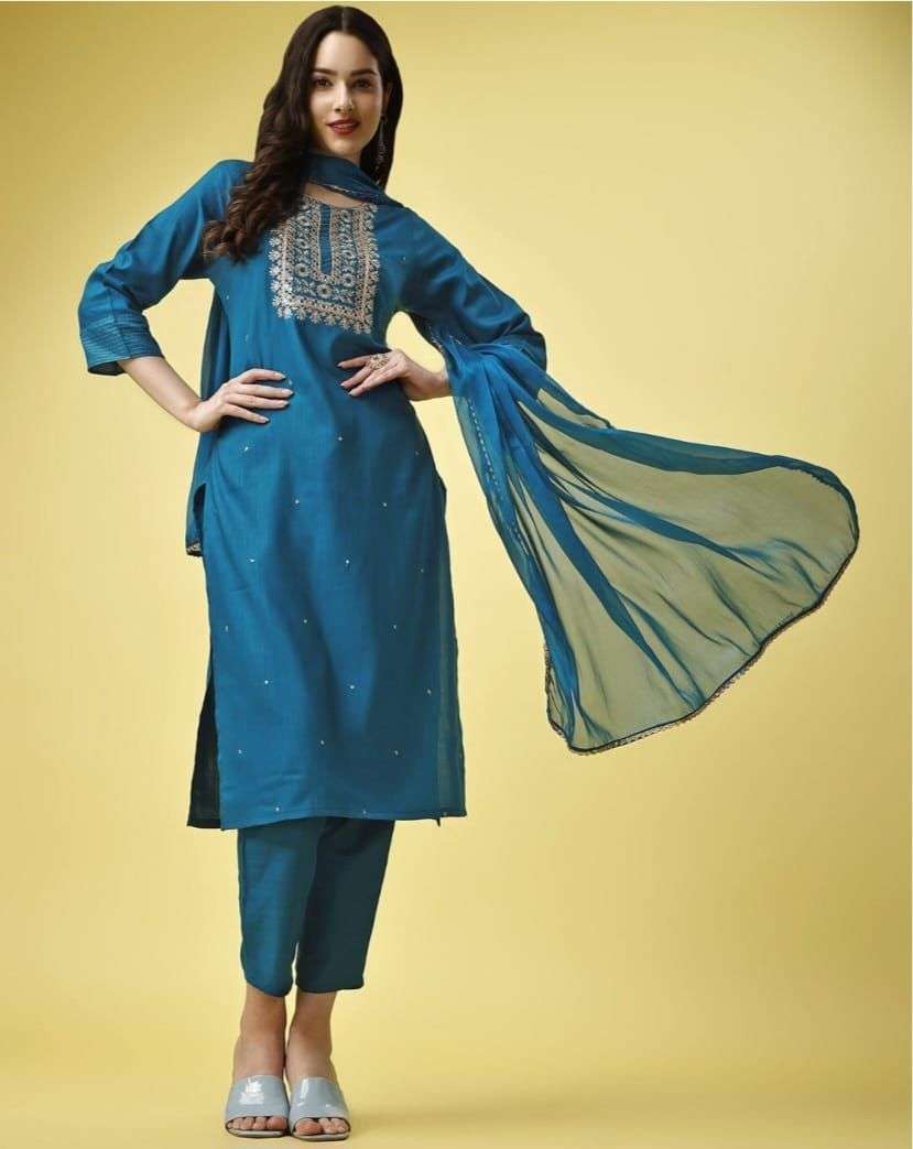 Vouch Fashion AL0053 designer Reyon Slub readymade suit 