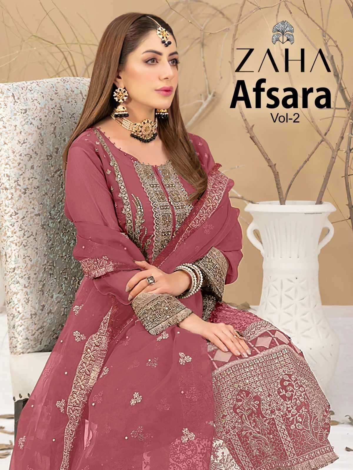 zaha afsara vol 2 series  10292 a b c d georgette suit