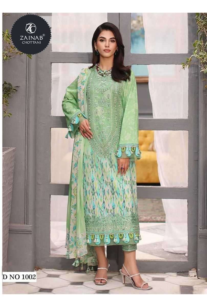 zainab chottani queens vol 13 series 1001-1003 pure cotton suit 