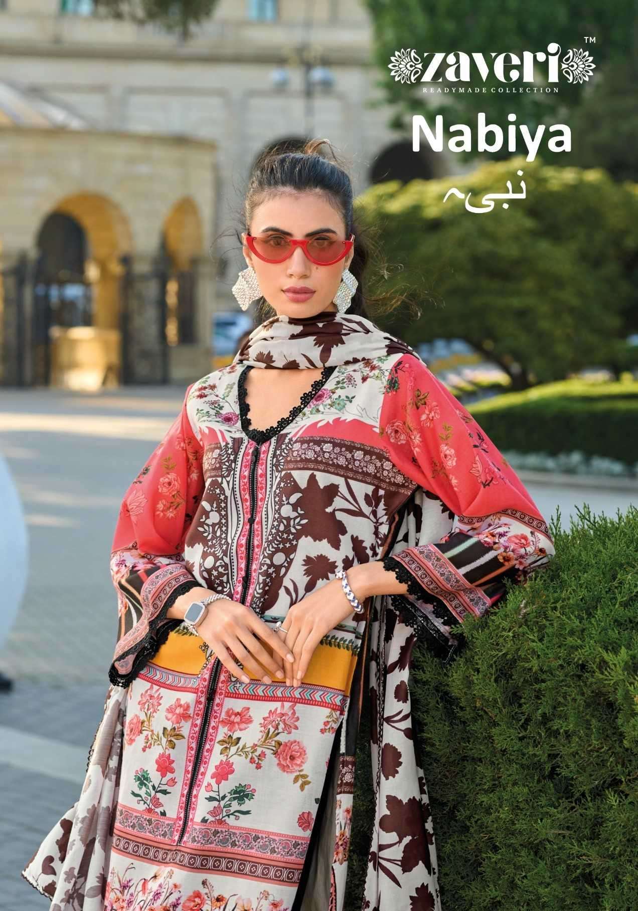 zaveri nabiya series 1324-1325 cotton readymade suit 