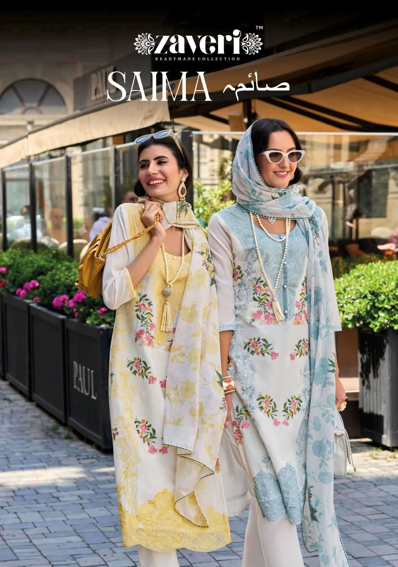 zaveri saima series 1326-1327 cotton readymade suit