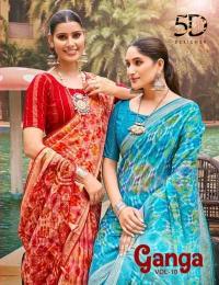 5d designer ganga vol 10 series 40925-40930 chiffon saree