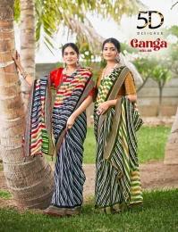 5d designer ganga vol 8 series 40847-40852 chiffon saree