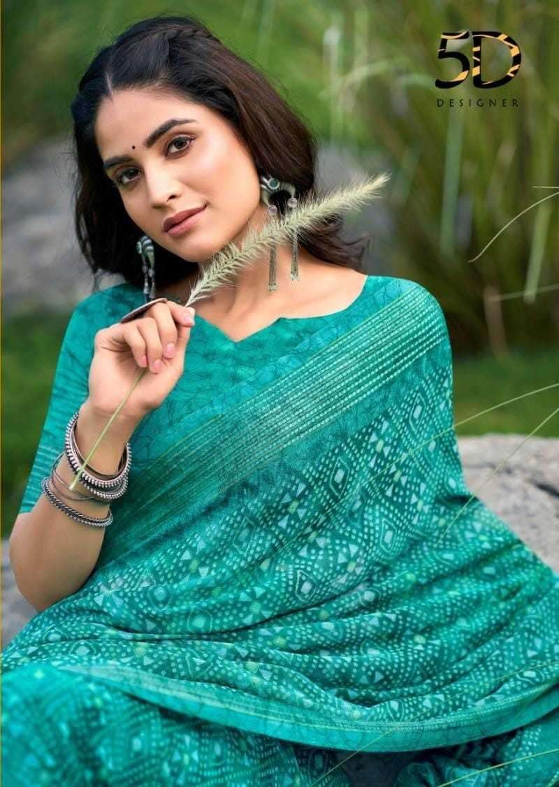 5d designer jodha vol 17 series 1001-1006 georgette wholesale saree in surat 