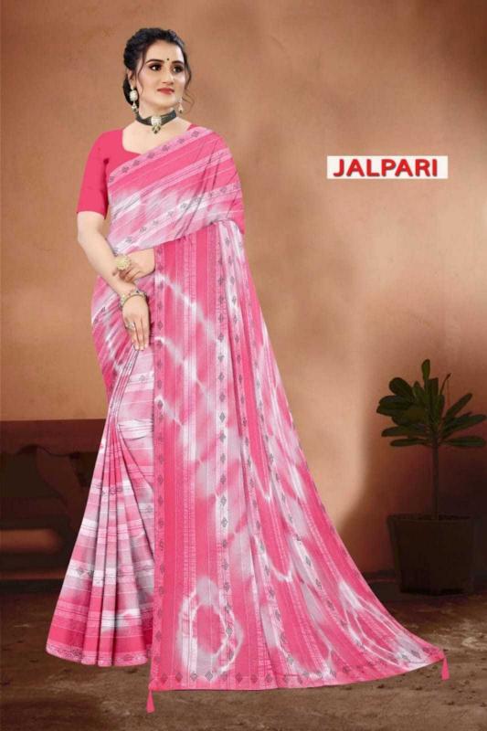 9STAR JALPARI pattern fabric saree