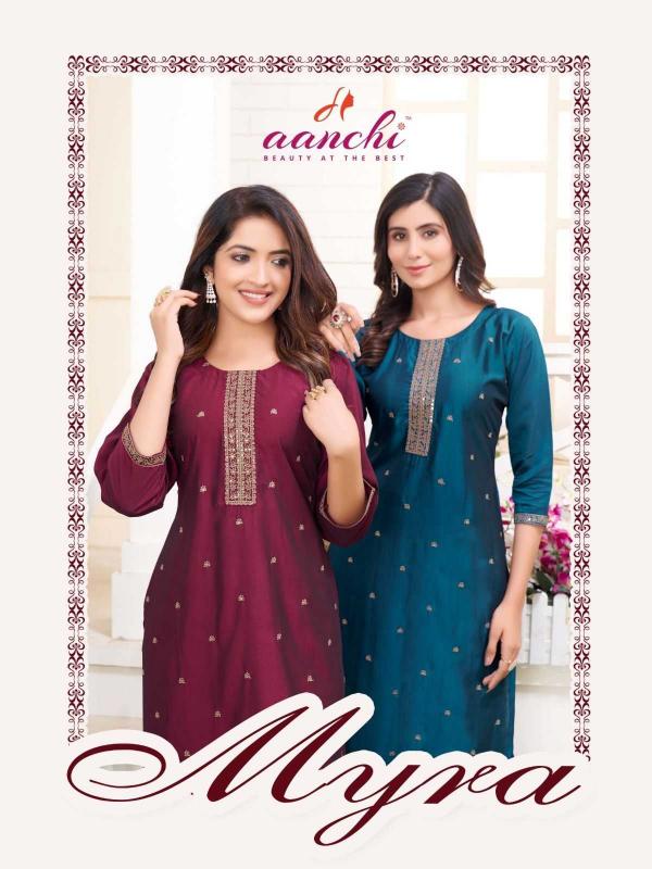 aanchi mayra series 4101-4106 rangeela silk kurti 