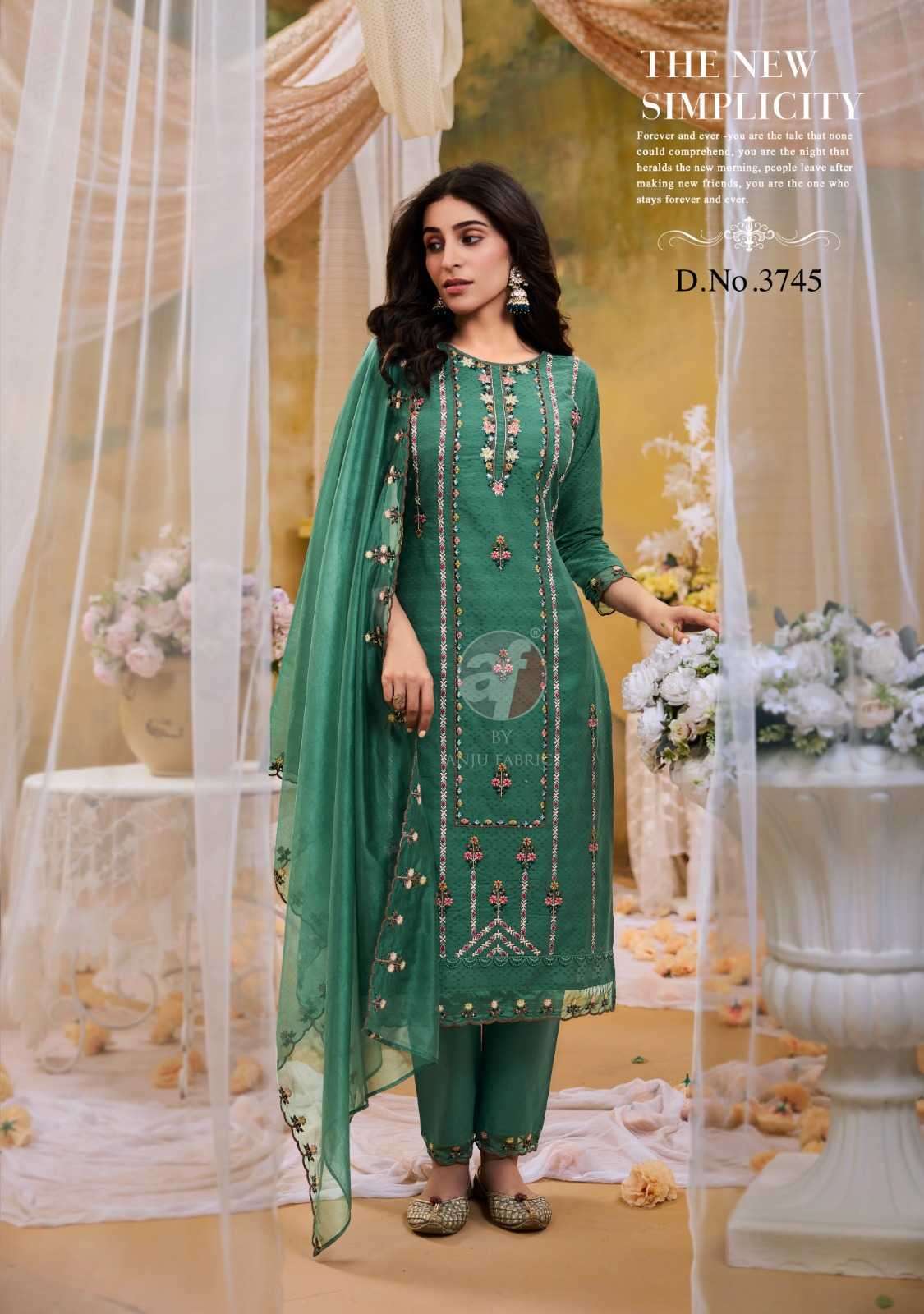 anju fab 3741 to 3745 cotton readymade suit 