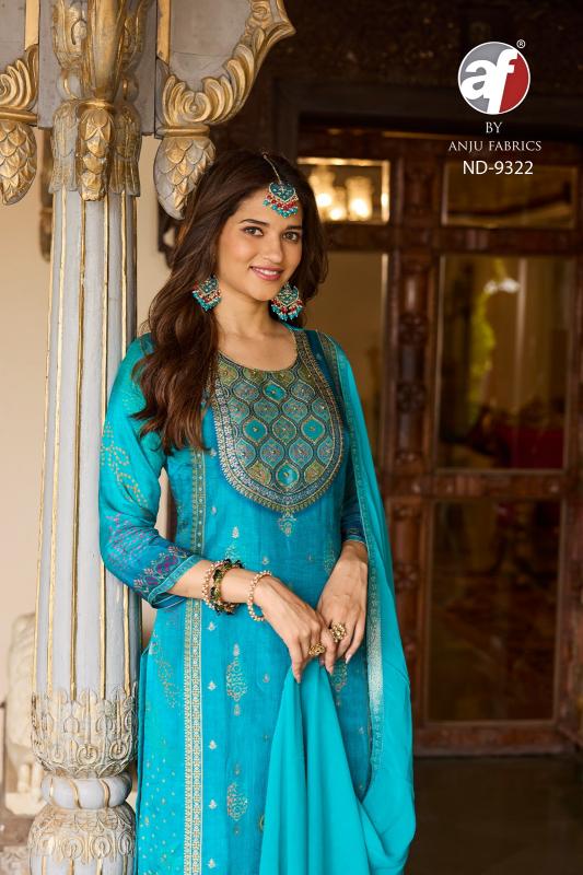 anju fab 9323 & 9322 designer RUSSIAN SILK readymade suit