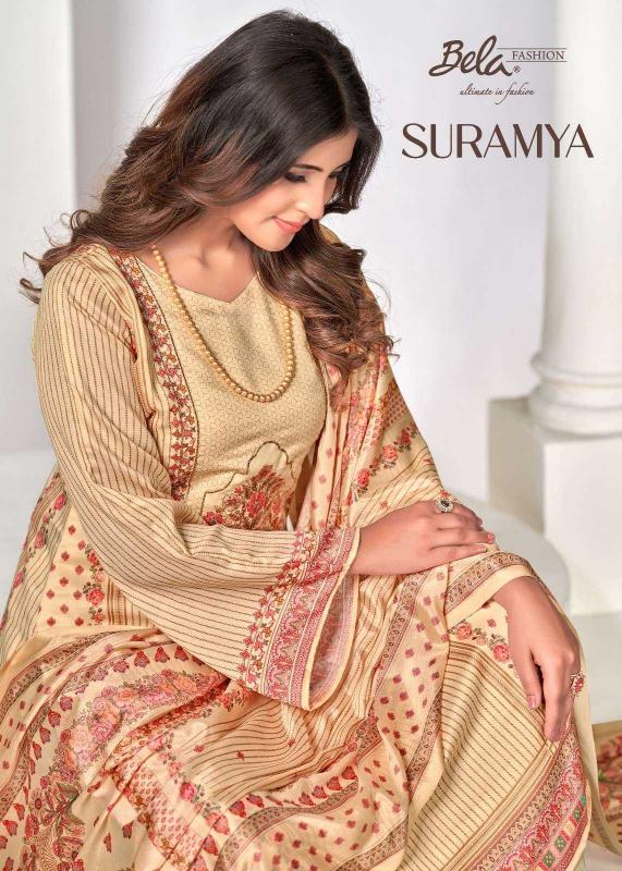 bela suramya series 4707-4712 muslin digital print suit 