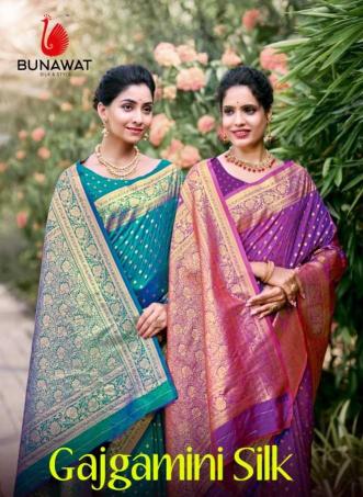 bunawat gajgamini silk series 1001-1006 silk saree