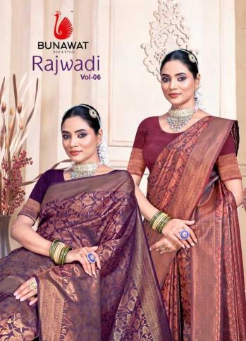 bunawat rajwadi vol 09 series 1001-1006  Banarasi silk saree