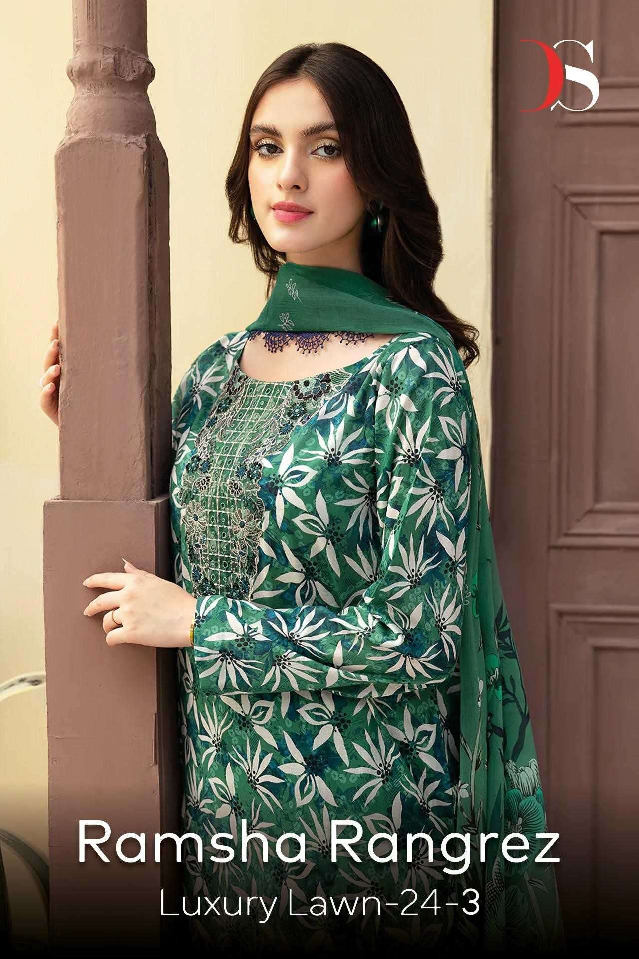 deepsy suits ramsha rangrez 24-3 series 7031-7036 Pure cotton suit