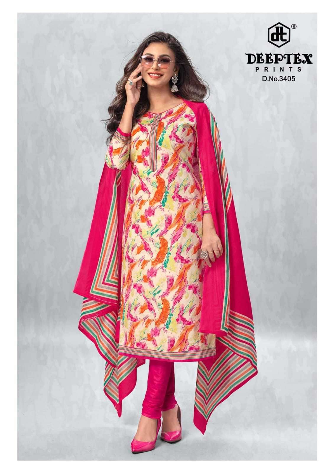 deeptex print chief guest vol 34 series 3401-3415 cotton suit 