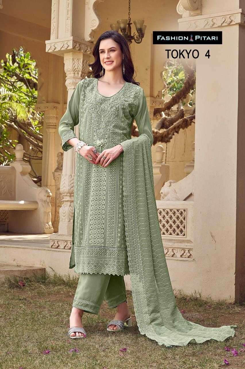 fashion pitari tokyo series 1-4 georgette readymade suit 