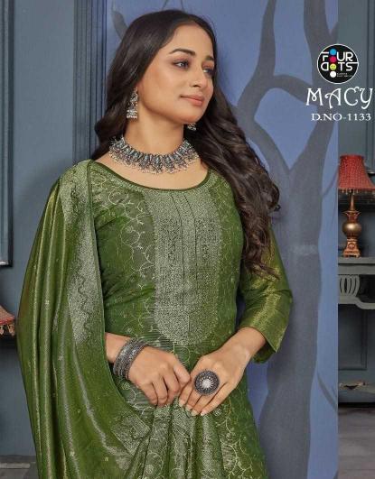 fourdots macy series 1131-1134 Pure Simar Silk Jequard readymade suit 