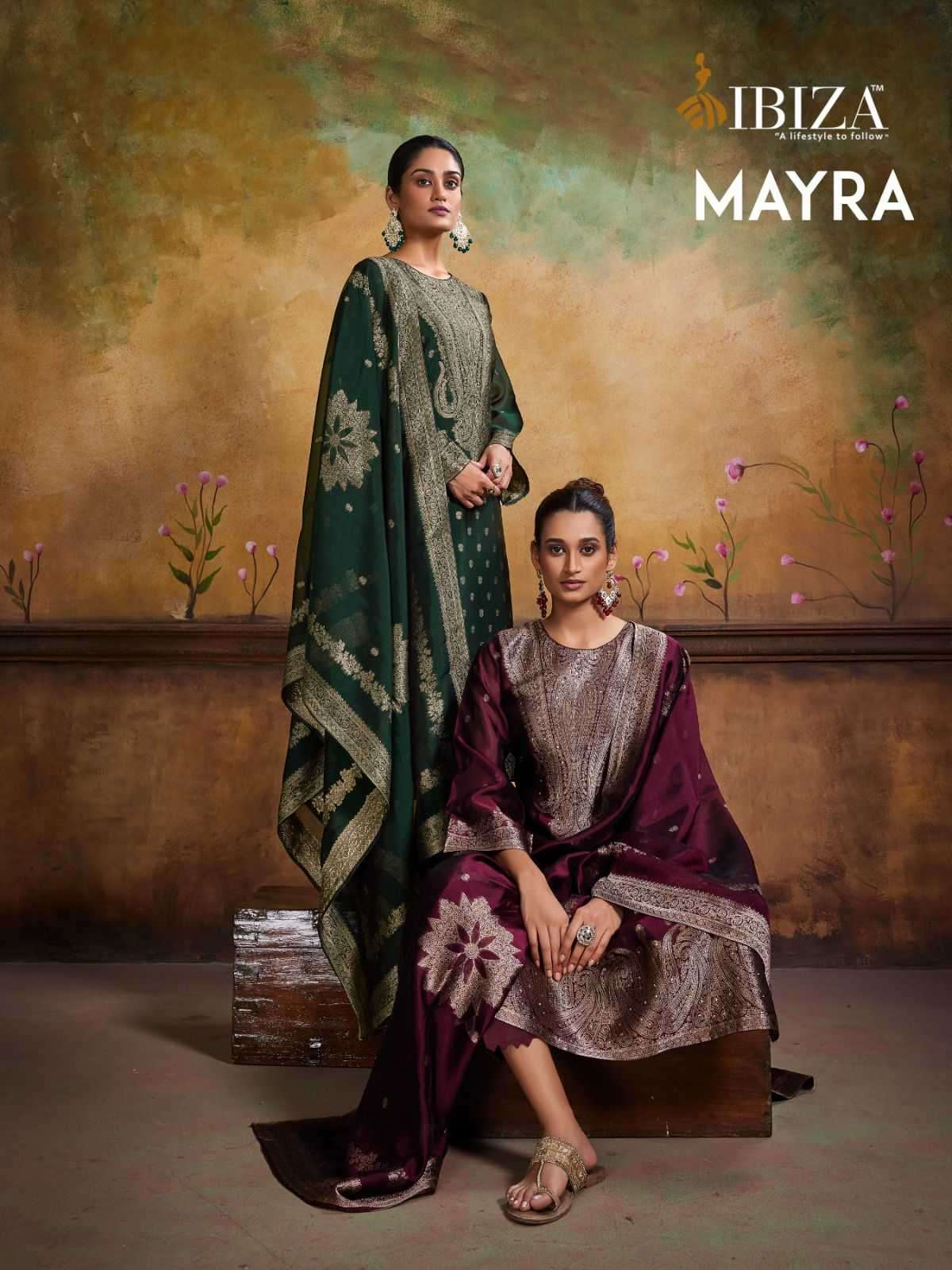 ibiza mayra series 15605-15608 pure banglori silk suit 