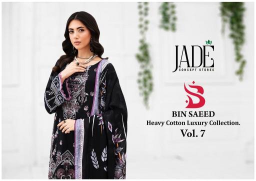 Jade Bin Saeed Vol-7 series 701-706  Heavy Lawn Cotton suit