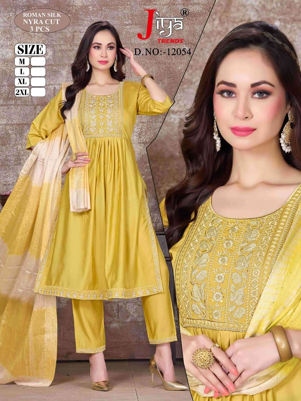 jiya trends nyraa Heavy Roman fabric readymade suit